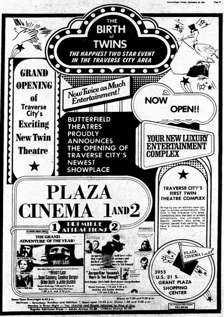 Plaza Cinema 1 and 2 - Old Ad From Mike Rivest (newer photo)